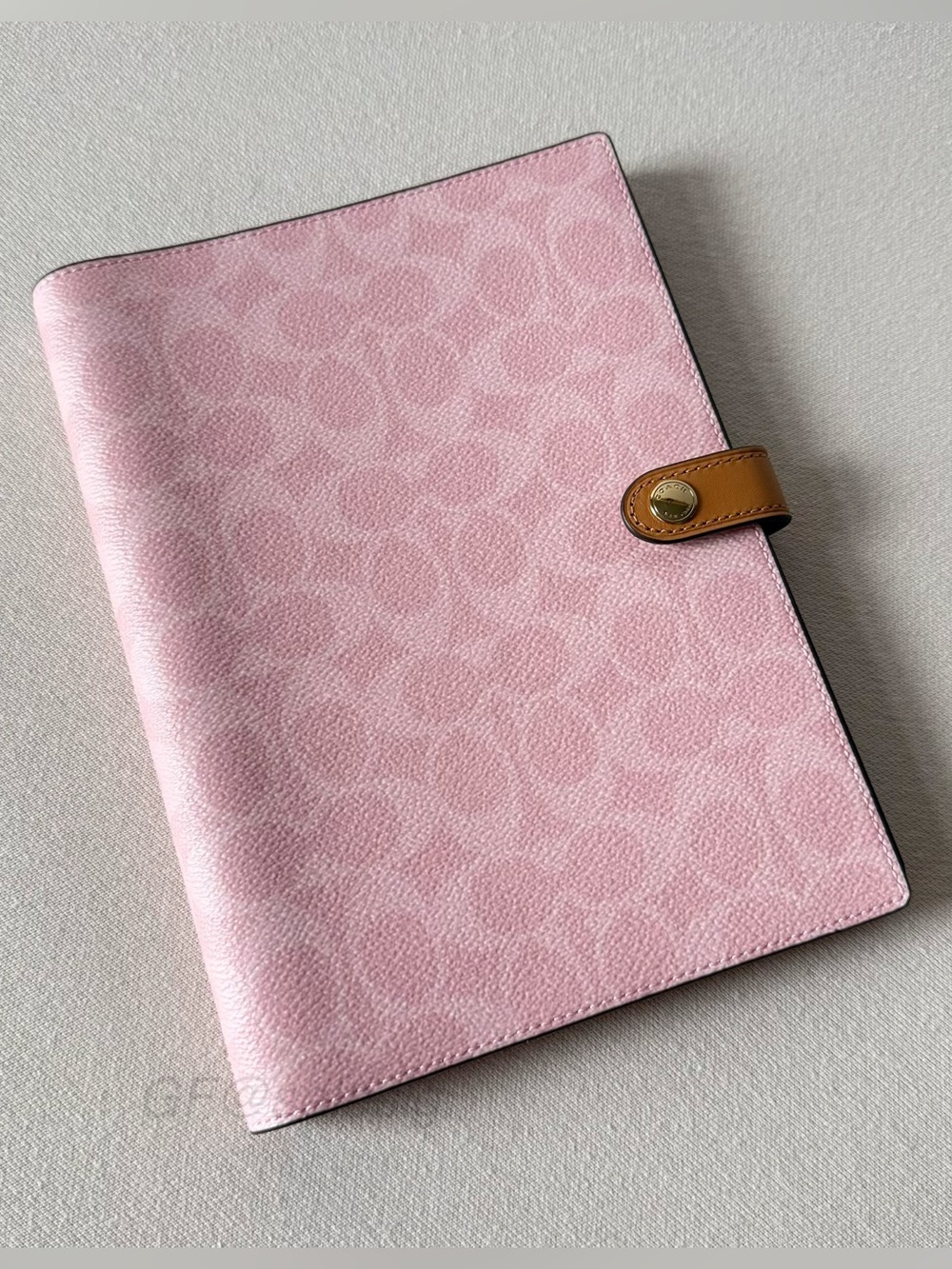 NWT Coach Notebook In Signature Canvas Powder pink/Gold CEA49